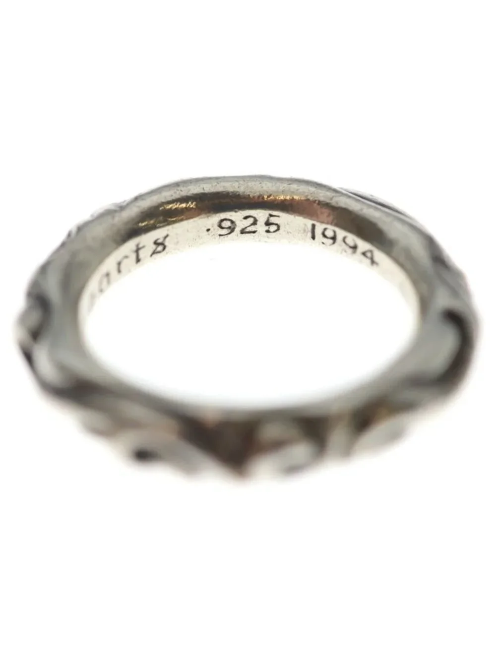 Chrome Hearts Scrl Band Scroll Ring Silver